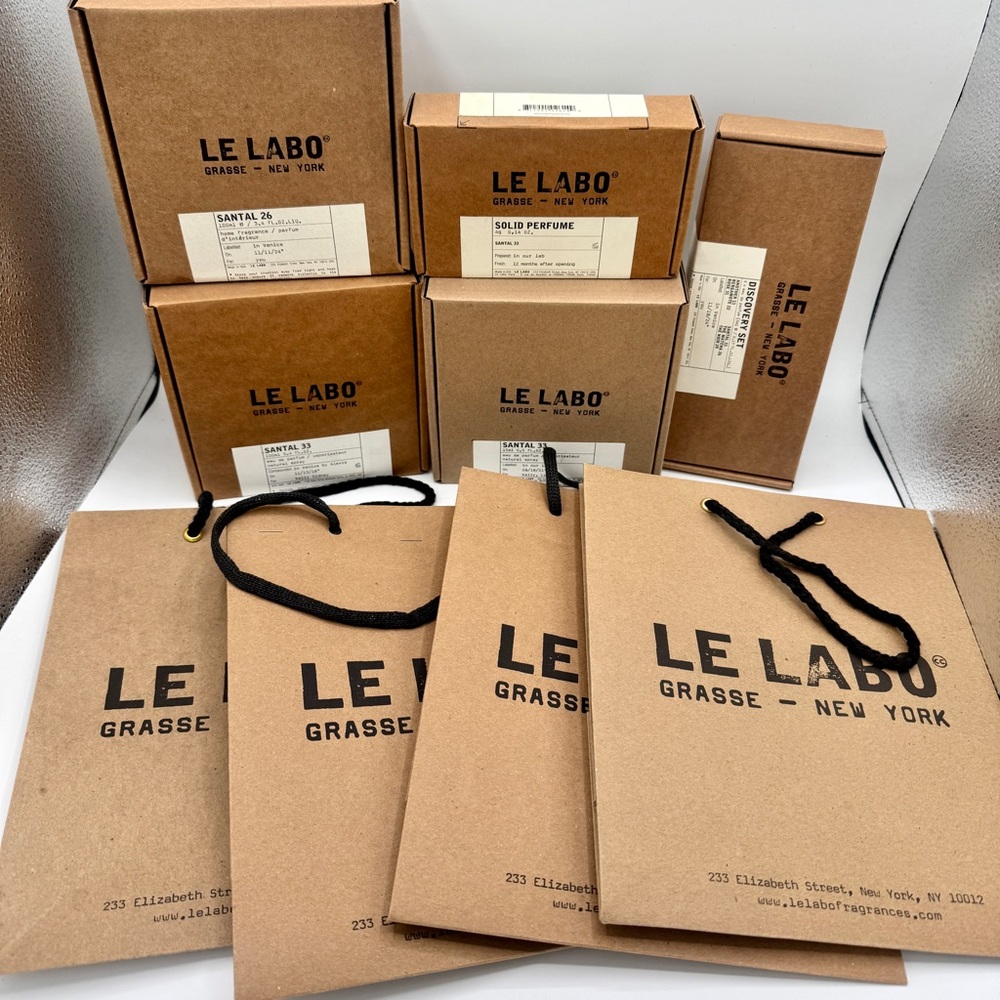 Bundle Le Labo Boxes and Gift Bags , Excellent Condition 9 Items Total Like NEW